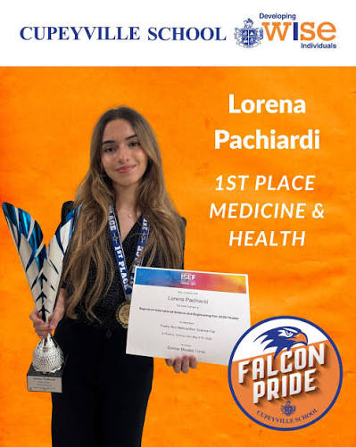 Lorena Pachiardi, 1st Place Medicine & Health, Cupeyville School